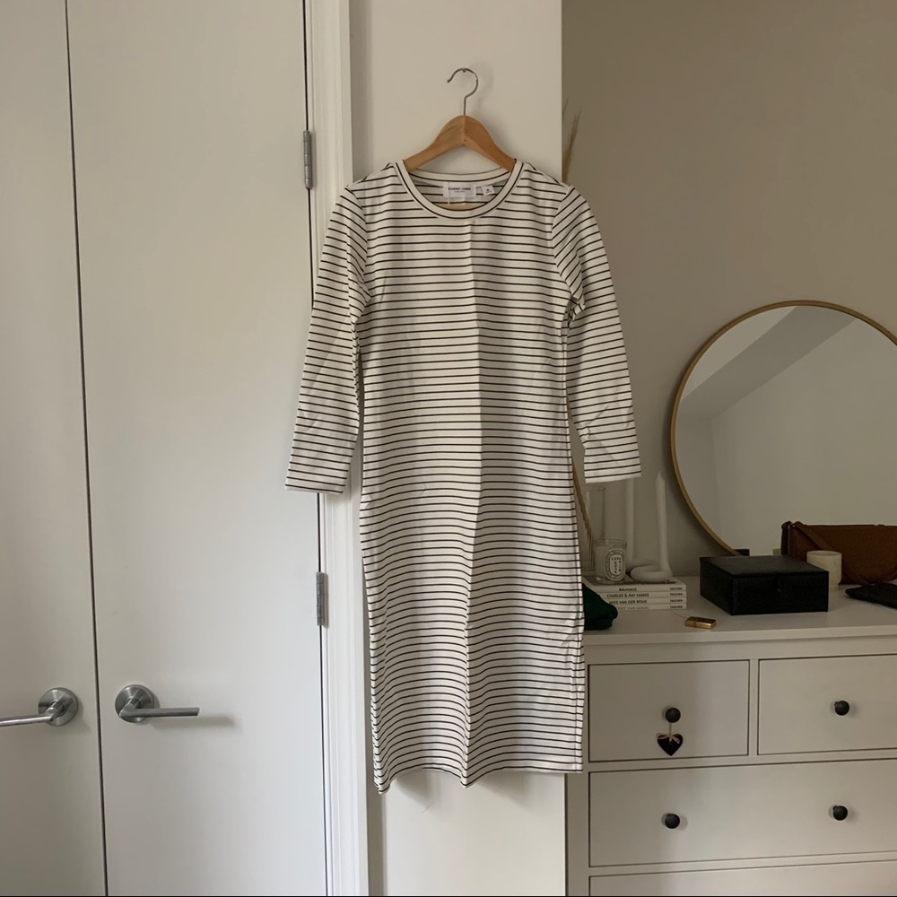 Sonnet James Reese Dress in White Stripe